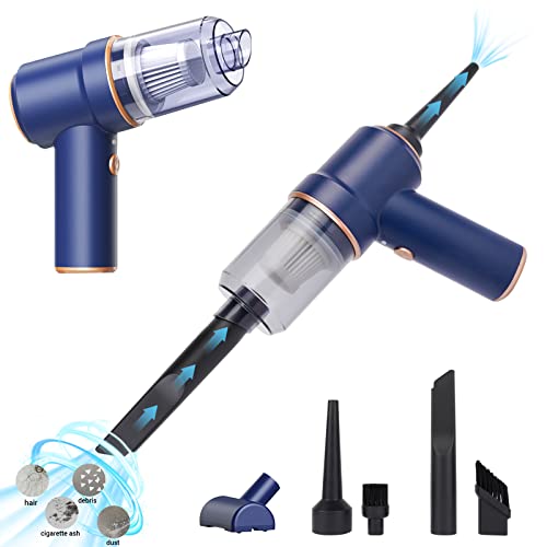 Aorika Car Vacuum Cleaner Cordless, Handheld Vacuum&Air Duster, 9000PA Suction 120W High Power Wet/Dry Use Vacuum Cleaner with Multi-nozzles and Floor Brush for Vehicle/Home/Office, Pet Hair