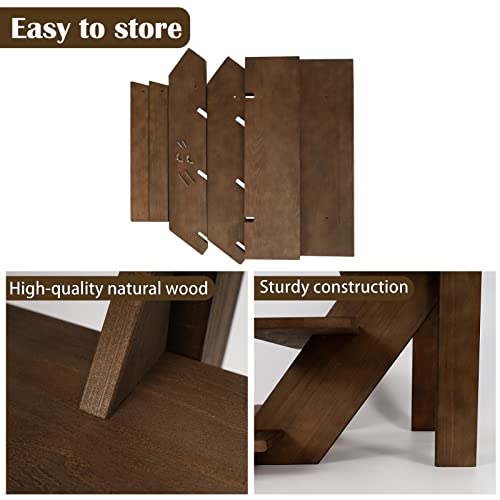 ZYP 4-Tier Wooden Retail Display Riser Wooden Display Stand Cupcake Stands Tool Free Rustic Risers Table Display Stand for Vendors Home Wedding Party,Brown