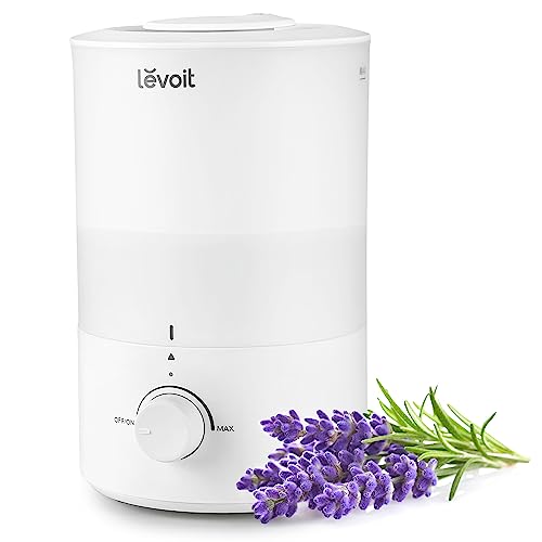 LEVOIT Humidifiers for Bedroom, Quiet (3L Water Tank) Cool Mist Top Fill Essential Oil Diffuser with 25Watt for Home Large Room, 360° Nozzle, Rapid Ultrasonic Humidification for Baby Nursery and Plant