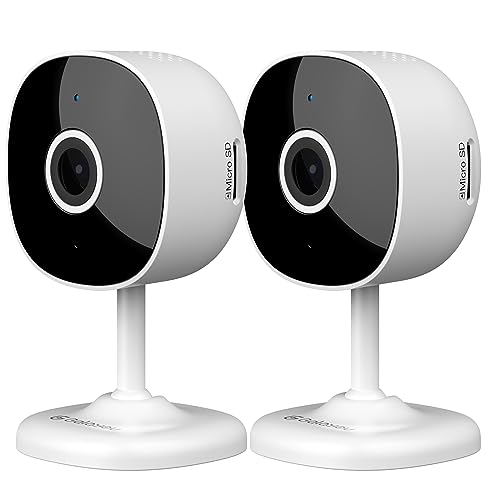GALAYOU Indoor Home Security Cameras- 2K WiFi Surveillance Camera with Two-Way Audio for Baby/Pet/Dog/Nanny, Smart Siren with Phone App, SD/Cloud Storage, Works with Alexa & Google Home G7-2PACK