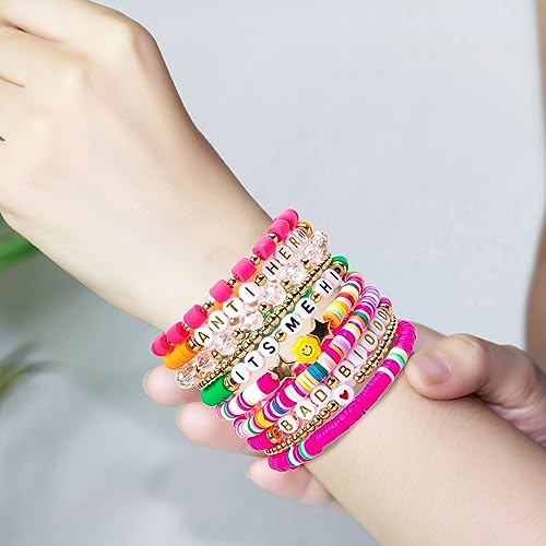 Taylor Bracelets Eras Tour Outfits Swiftie Lover 1989 Summer Beach Bohemian Layering Bracelets Set Friendship Bracelets Gifts for Women Girls