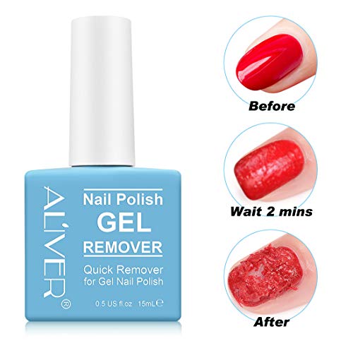 Gel Nail Polish Remover for Nails in 3-5 Minutes, Easily & Quickly Remove Gel, No Need for Foil, Soaking or Wrapping, Protect Your Nails-15 ml