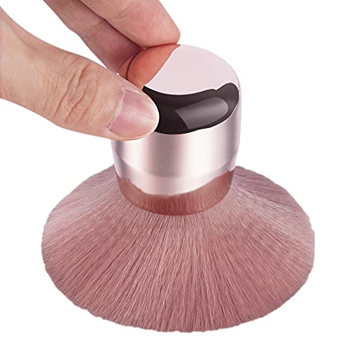 Vaincre Nail Art Dust Powder Remover Brush, Nail Art Dust Cleaner Brush, Soft Kabuki Cleaner Brush for Makeup(Pink)