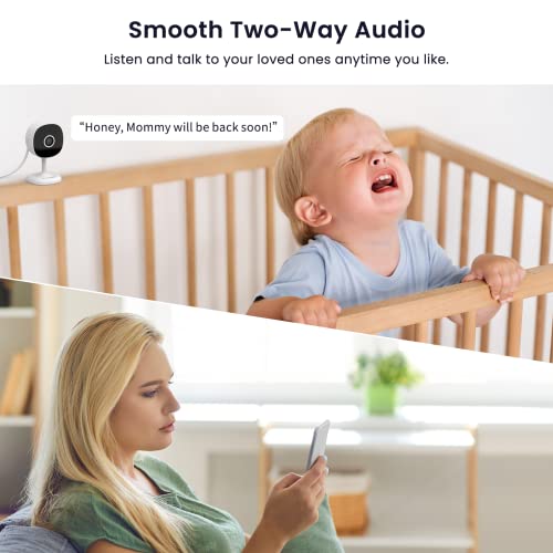 GALAYOU Indoor Home Security Cameras- 2K WiFi Surveillance Camera with Two-Way Audio for Baby/Pet/Dog/Nanny, Smart Siren with Phone App, SD/Cloud Storage, Works with Alexa & Google Home G7-2PACK