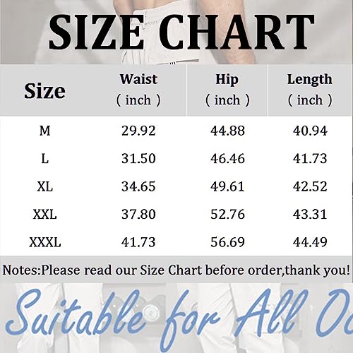 Men Casual Cargo Pant Lightweight Tactical Pant Hiking Jogger Classic Fit Multi Pockets XXL