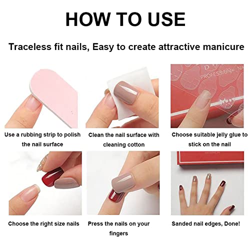 French Tip Press on Nails Short Square Fake Nails Glossy Metallic Silver Nail Tips False Nails with Sliver Glitters Designs Full Cover Nude Acrylic Nails Short Glue on Nails for Women Girls Manicure