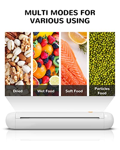 GHVACZS Vacuum Sealer Machine, Quiet & Automatic Food Vacuum Sealer Machine, Model V1 Vacuum Sealer with Minimalist Style. Compact Body Only 2 Buttons with Multiple Modes.