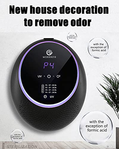 Morrrer Ozone Machine Odor Removal for Home & Pets, Portable Generator with 10,000mAh Battery, Eliminator Home, Smoke , Room Deodorizer Closet, Toilet