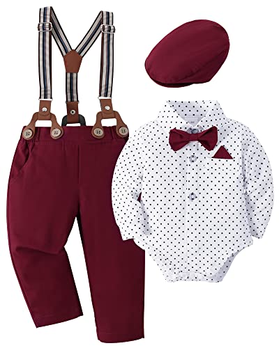 Baby Boy Clothes 0-18M Baby Boy Suit 4pcs Baby Boy Dress Clothes Infant Tuxedo Sets