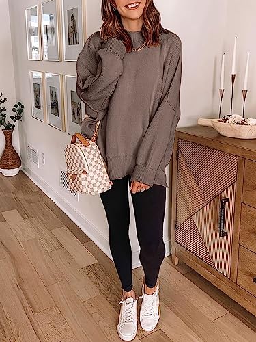 EFAN Women's Oversized Sweaters Crewneck 2023 Fall Fashion Clothes Outfits Trendy Winter Long Sleeve Maternity Batwing Cozy Tunic Sweatshirt Cardigan Pullover Top