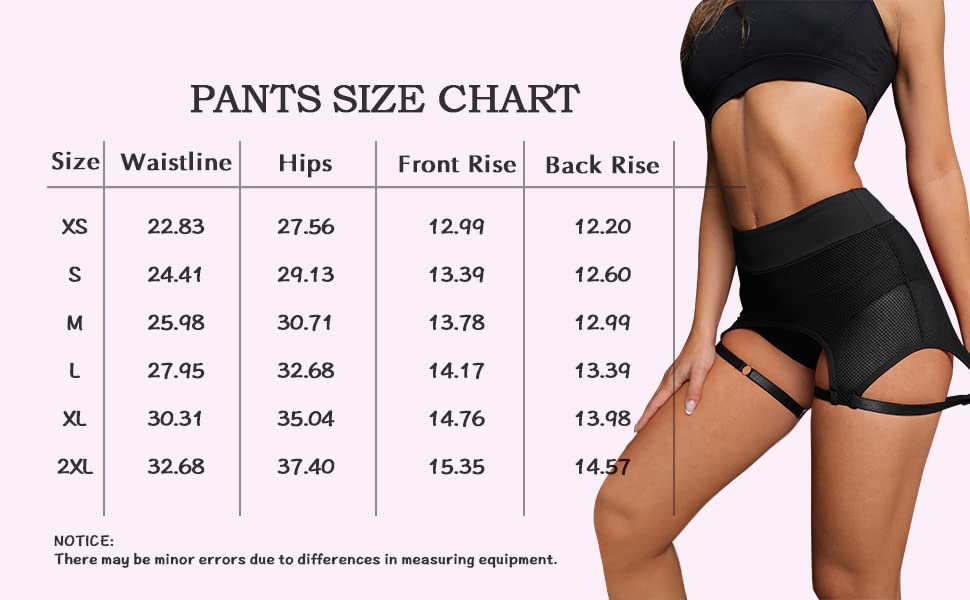 BZB Womens Booty Shorts Trendy High Waisted Yoga Hot Pants Festival Garter Clubwear Pole Dance Shorts Black