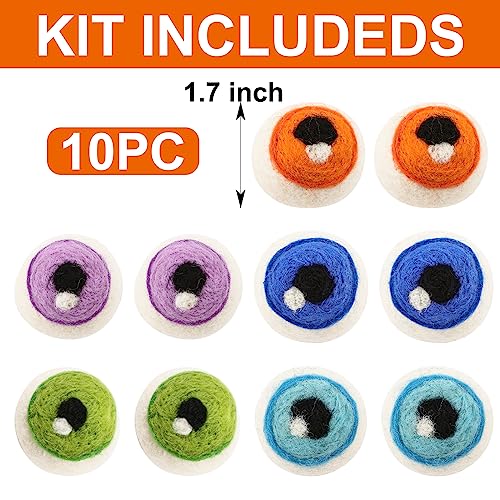 BUTTOOLS Halloween Decorations-Felt Eyeballs-Halloween Monster Eyes for Tiered Tray Decor, Vase Filler,Clear Jar,Table Home Party Indoor Decor