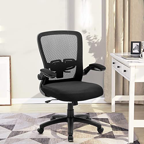 Ergonomic Desk Task Chair Clearance with Adjustable Height, Lumbar Support, High Back Mesh Computer Executive Chair with Flip up Armrests for Home Office - 300lb