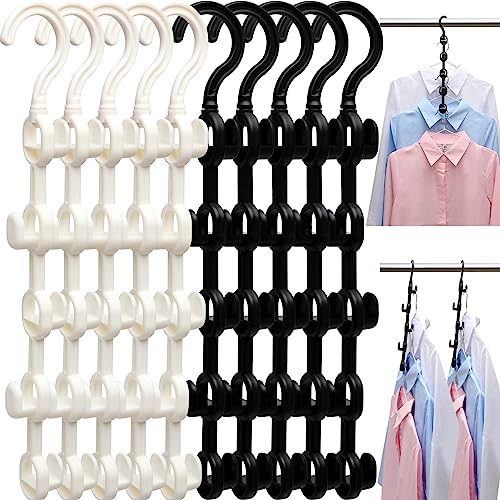 10 Pack Closet-Organizer,Clothes-Hanger for Closet-Organizers-and-Storage,Home-Organization-and-Storage,Dorm-Room-Essentials-for-College-Students-Girl,Magic Hangers-Space-Saving for Heavy Duty Clothes