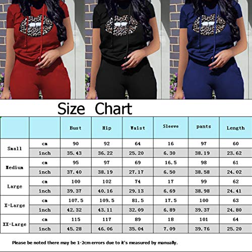 Nimsruc Women 2 Piece Tracksuit Outfits Casual Sports Short Sleeve Pullover Hoodie Sweatsuits Blue S