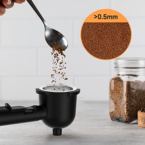 SOWTECH Espresso Coffee Machine Cappuccino Latte Maker 3.5 Bar 1-4 Cup with Steam Milk Frother Black