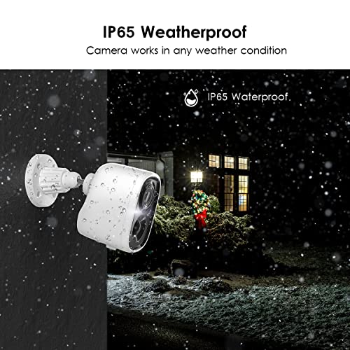 Security Cameras Wireless Outdoor 1080P Battery Powered WiFi Cameras Color Night Vision 2-Way Audio AI Motion Detection Spotlight/Siren for Home Security with Cloud/SD Storage Waterproof indoor camera