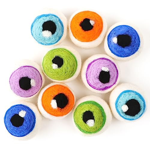 BUTTOOLS Halloween Decorations-Felt Eyeballs-Halloween Monster Eyes for Tiered Tray Decor, Vase Filler,Clear Jar,Table Home Party Indoor Decor