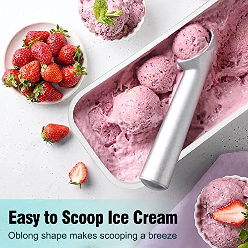 Walfos Ice Cream Containers - 1.6 Quart Each, Reusable Homemade Ice Cream Tubs with Silicone Lids, Stackable Freezer Storage Container for Yogurt, Sorbet, Gelato, Bonus 2 Bands, 12 Stickers, Set of 2