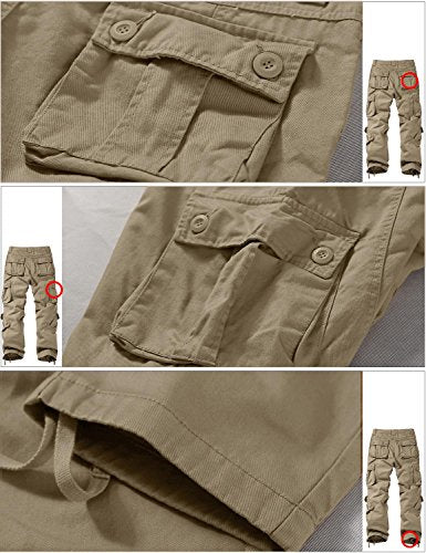 Match Men's Wild Cargo Pants #3357(34,British Khaki)