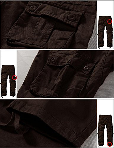 Match Men's Wild Cargo Pants(Brown,40)