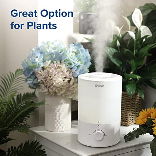 LEVOIT Humidifiers for Bedroom, Quiet (3L Water Tank) Cool Mist Top Fill Essential Oil Diffuser with 25Watt for Home Large Room, 360° Nozzle, Rapid Ultrasonic Humidification for Baby Nursery and Plant