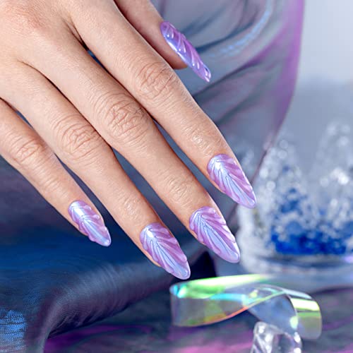 RARJSM Pearl Gel Nail Polish Glitter Pearlescent Shell Gel Polish Pink Beige Pearl Blue Green Purple Shimmer Mermaid Swirl Thread Effect Nail Gel Soak Off LED UV Curing Requires DIY Manicure Use