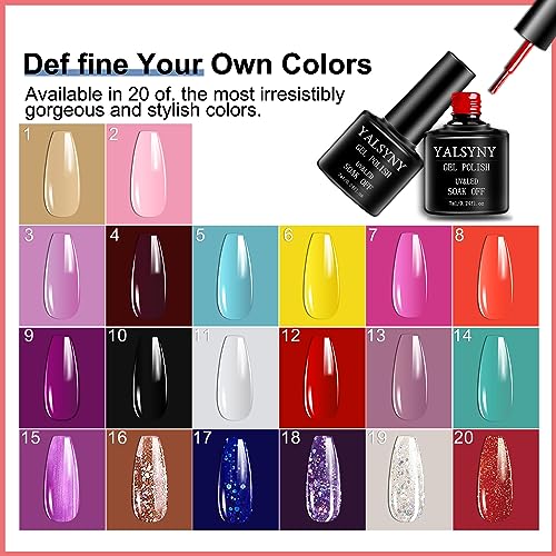 20 Colors Gel Nail Polish Kit with 180w nail dryer Curing Gel Nail Polish Electric nail drill kit