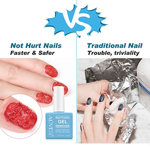 Gel Nail Polish Remover (15ML), Professional Gel Remover For Nails, Gel Nail Remover, Remove Soak-Off Gel Polish In 2-3 Minutes, Dont Hurt Our Nails