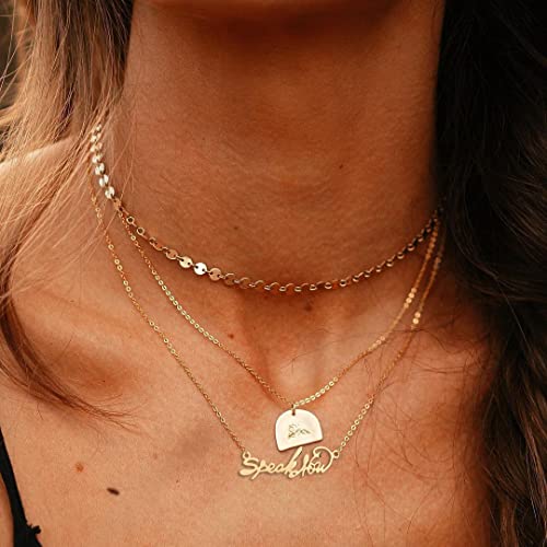 NONTAI Gold ERAS Necklace Taylor Inspired Necklace for Women, SWIFTIE Outfit Jewelry Taylor Choker Necklace For Eras Tour