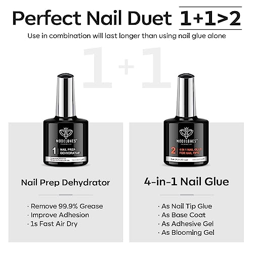 modelones Nail Tips and Glue Gel Kit, Gel x Nail Kit with 4 in 1 Nail Glue, 500Pcs Nail Tips Half Matte Medium Coffin Shape, Mini LED Nail Lamp, Nail Dehydrator for Easy, Fast Extension Nail Art