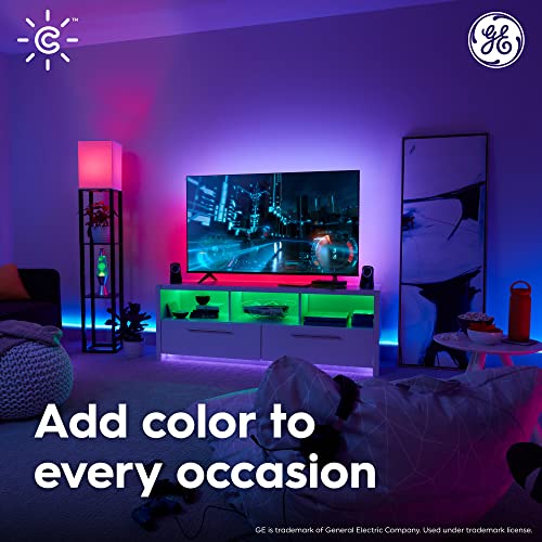 GE Lighting CYNC Smart LED Light Strip Bundle, Full Color, Bluetooth and Wi-Fi, Works with Alexa and Google Home, 120 Inches (2 Pack)