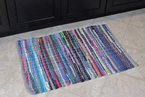 DII Chindi Home Collection Handwoven Multicolor Area Rag Rug, 20x31.5