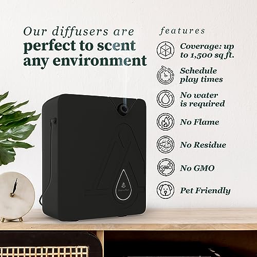 AromaPlan 2023 Upgraded Bluetooth Smart Scent Air Machine for Home, Hotel, Spa, Office– Smart Cold Air Technology, Hotel Collection Diffuser, Waterless Whole House Scent Diffuser, Black