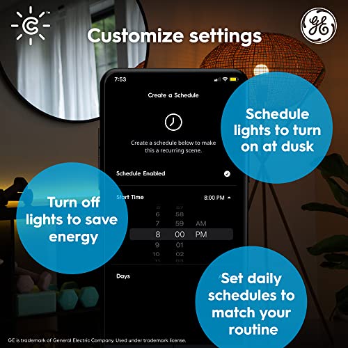 GE Lighting CYNC Smart LED Light Strip Bundle, Full Color, Bluetooth and Wi-Fi, Works with Alexa and Google Home, 120 Inches (2 Pack)