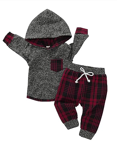 1 Year Old Boy Clothes Baby Boy Fall Outfits Hooded Sweatshirt Pullover Hoodie Toddler Boy Outfits 12-18 Months Clothes