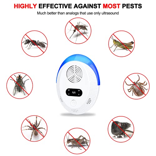 Ultrasonic Pest Repeller 6 Packs, Indoor Pest Control, Ultrasonic Pest Repellent, Indoor Pest Control for Home,Kitchen, Office, Warehouse, Hotel