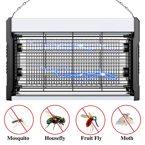 PALONE Electric Bug Zapper 3200V Mosquito Zapper Killer Indoor Insect Killer with Hanging Chain Mosquito Trap with Removable Collection Tray USB Electric Bug Zapper Outdoor for Home Office Warehouse