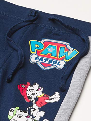 Nickelodeon Paw Patrol Graphic Hoodie, T-Shirt, & Jogger Sweatpant, 3-Piece Athleisure Outfit Bundle Set-Toddler Boys-Nick Jr, Navy/Heather Grey, 4T