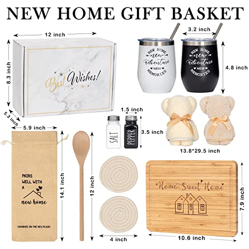 House Warming Gifts New Home(11 Piece Set), Unique Housewarming Gift Baskets for Couples, Clients, Women, New Home Gift for Home, Closing Gifts for Home Buyers, First Home Gift Ideas, New Apartment