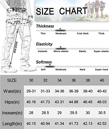 AUTIWITUA Men's Tactical Pants Water Resistant Flex Ripstop Cargo Pants Lightweight Outdoor Work Hiking Pants with Multi Pockets(No Belt)