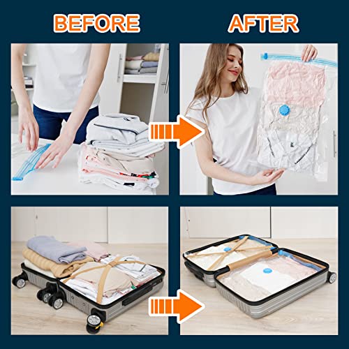 BNBS 20 Pack Vacuum storage bags,Space Saver for Travel, Jumbo Space Bags for Comforters and Blankets,for Beding,Cothes vacuum Sealer Bags