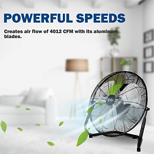 Simple Deluxe 18 Inch 3-Speed High Velocity Heavy Duty Metal Industrial Floor Fans, Black, 18 Inch new version