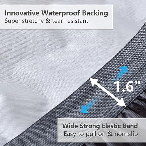 ELVEN HOME King Size Mattress Pad Waterproof, Super Soft Mattress Cover Breathable Quilted, Cooling Fluffy Mattress Topper Noiseless Protector Fitted Deep Pocket 8-21” (Grey,King)