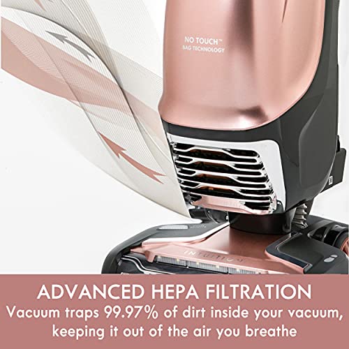 Kenmore BU4050 Intuition Bagged Upright Vacuum, liftup Cleaner with Hair Eliminator brushroll, pet Handi-Mate for Carpet, Hard Floor, Rose Gold