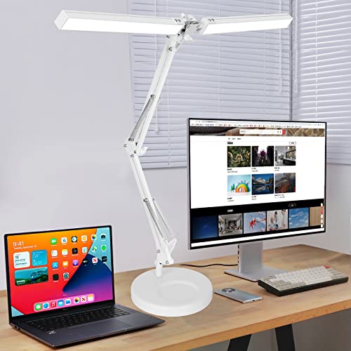 EOOKU Desk Lamps for Home Office, Drafting Table Architect Desk lamp Swing arm lamp (White)