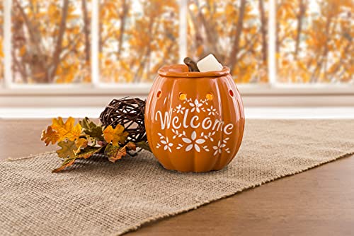 Scentsationals Autumn Collection - Scented Wax Warmer - Thankful Season Wax Cube Melter & Burner - Electric Fall Fragrance Home Air Freshener Thanksgiving Gift (Welcome Fall)