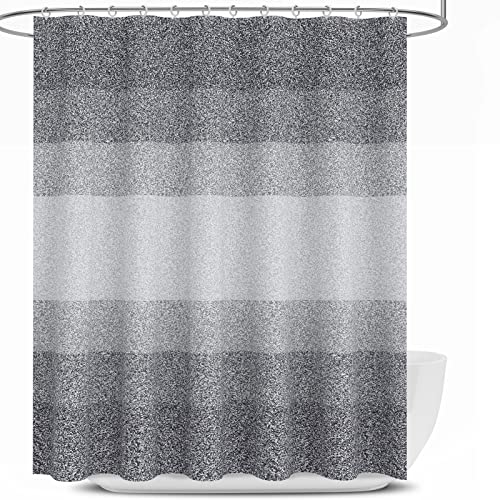 OLANLY Waffle Shower Curtain 72x72 Inches, Heavyweight Fabric, Machine Washable, Waterproof, Hotel Luxury Spa, Simple Modern Grey Shower Curtains for Bathroom, Guest Bath, Stalls and Tubs