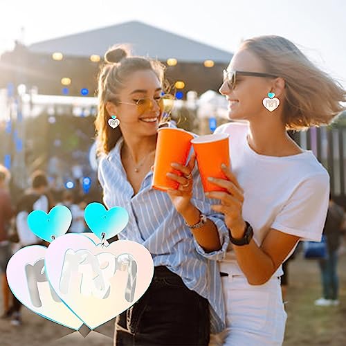 TS Lover Heart Earrings, Acrylic 1989 Earrings Eras Tour Outfits for Women Girls Music Fans, TS Heart Shaped Earrings Jewelry for Concert Outfit Gifts (Heart)