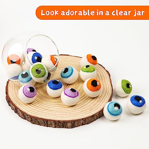 BUTTOOLS Halloween Decorations-Felt Eyeballs-Halloween Monster Eyes for Tiered Tray Decor, Vase Filler,Clear Jar,Table Home Party Indoor Decor